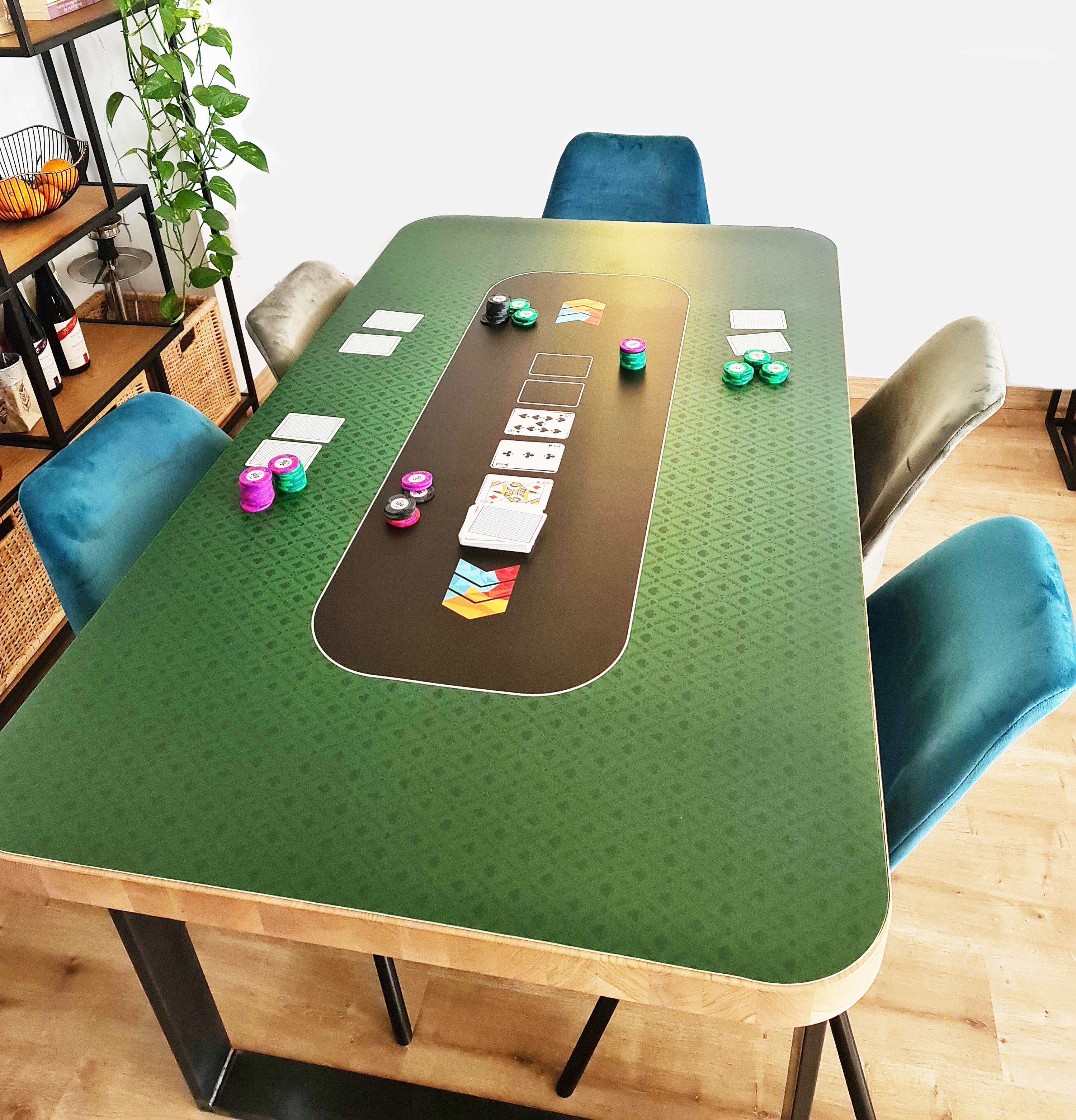 Pokertischauflage (glattes Material)